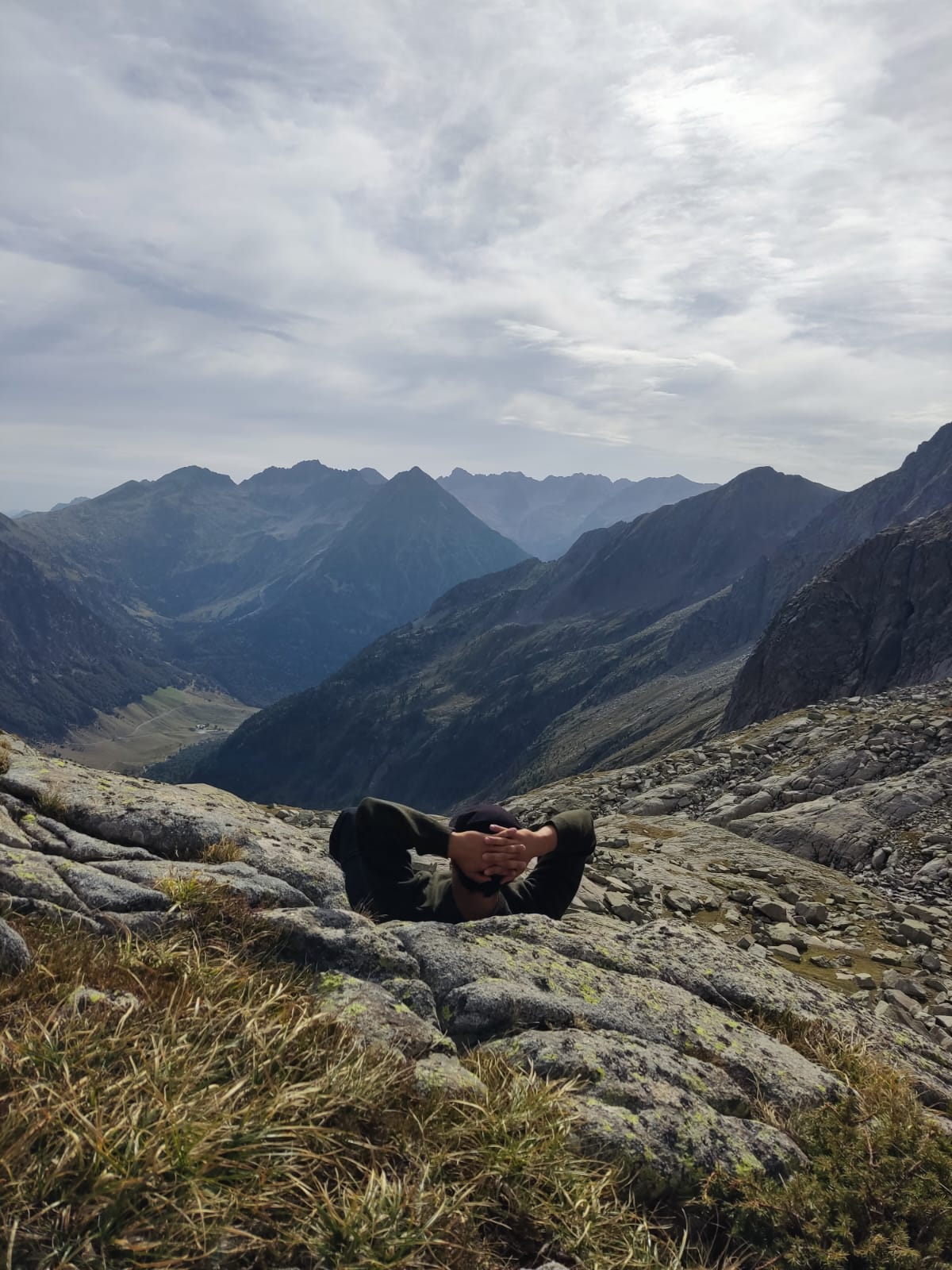 Taking a break on the climb